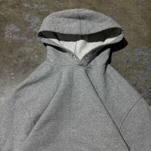 Vintage 90’s Nike Team Gray Center Swoosh Hoodie L Made In USA